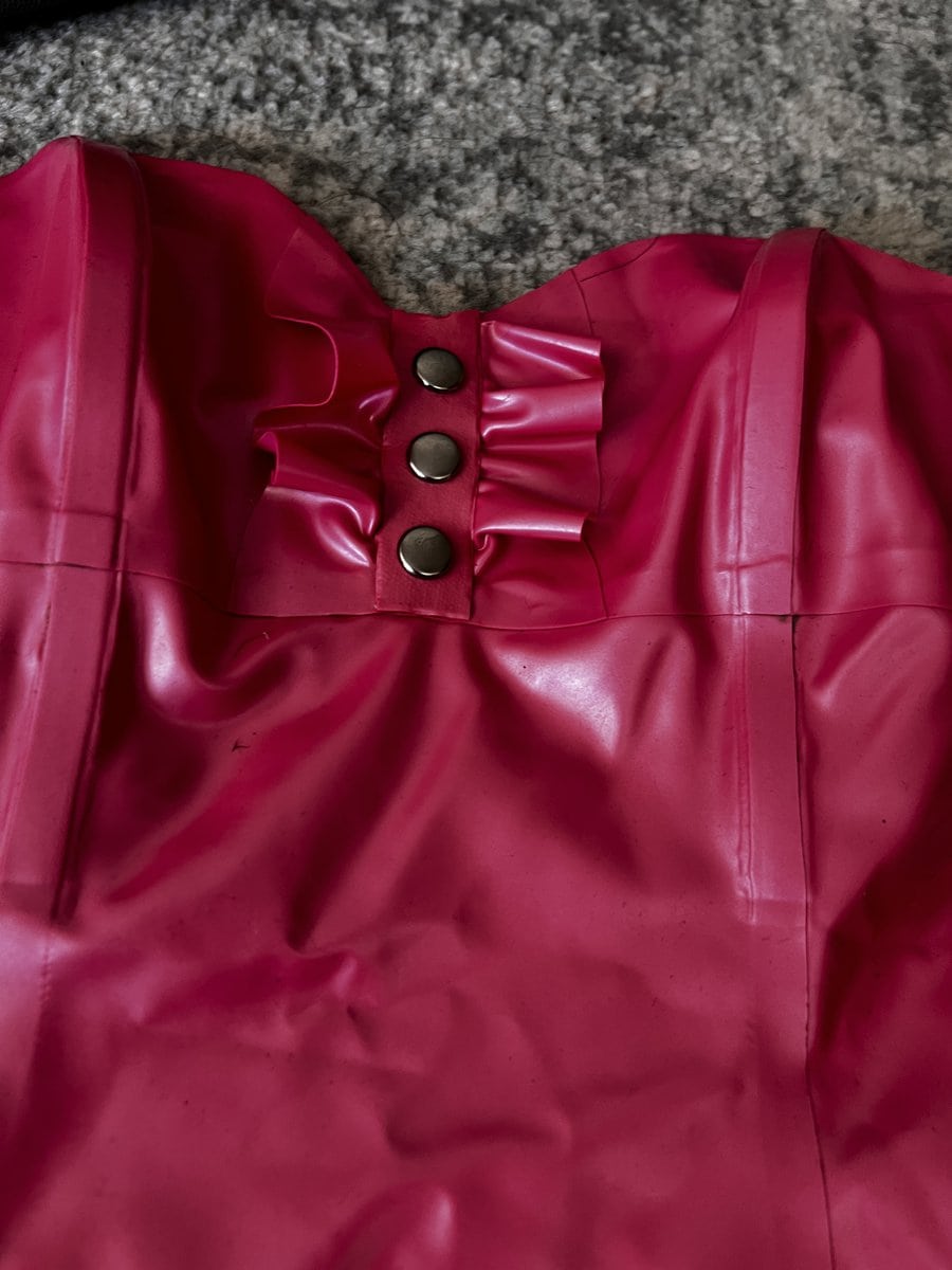 Clothing :: Holly Beth Pink Latex Dress from Burning Angel Shoot - Sweeky