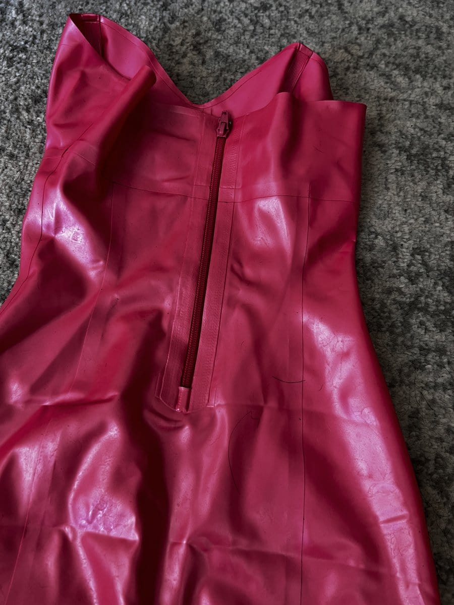 Clothing Holly Beth Pink Latex Dress From Burning Angel Shoot Sweeky