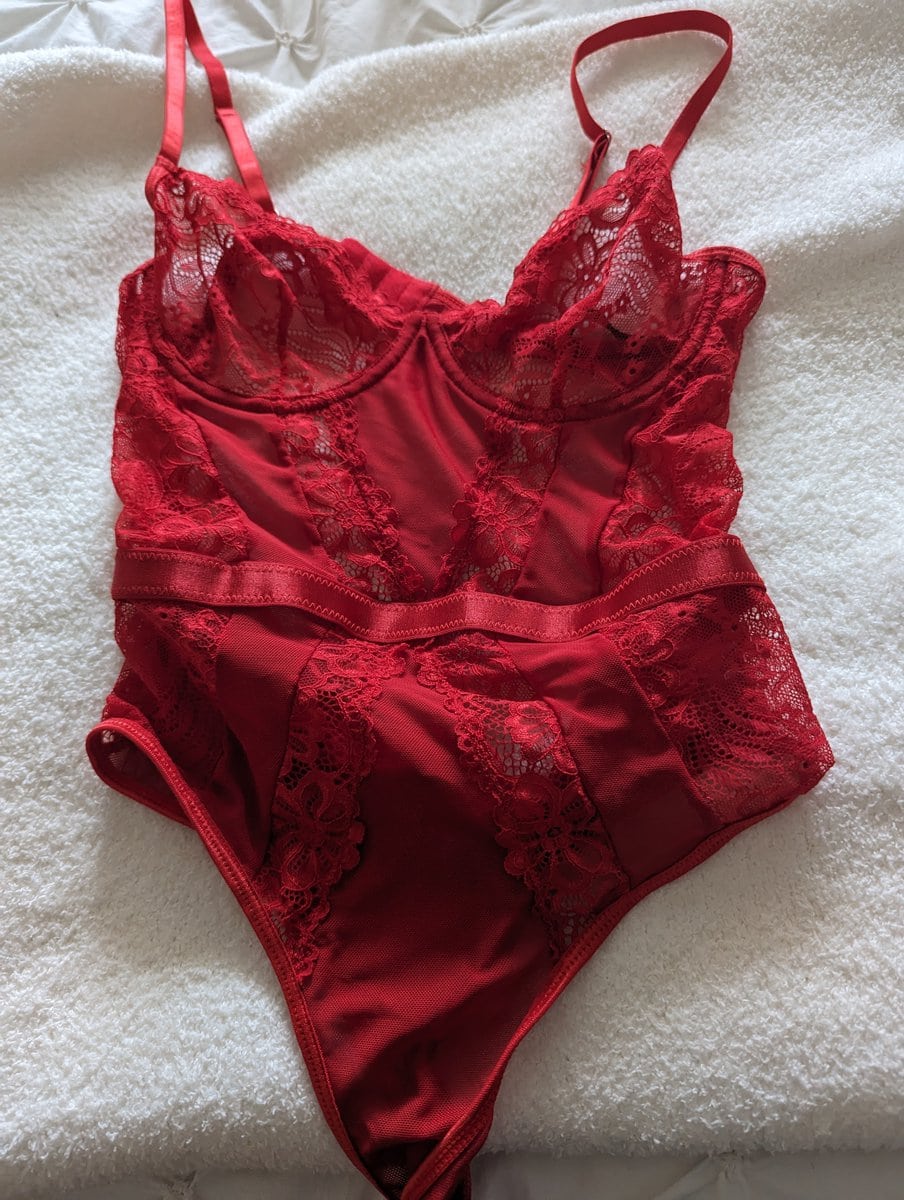 Clothing :: Nikki Dial's Red one piece lingerie, personal wear. - Sweeky