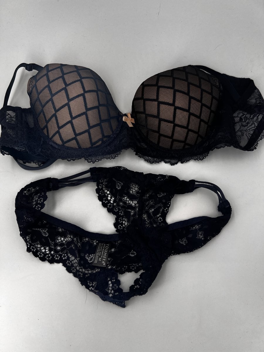 Clothing Silvia Saige Navy Blue Bra And Panty Set Sweeky 